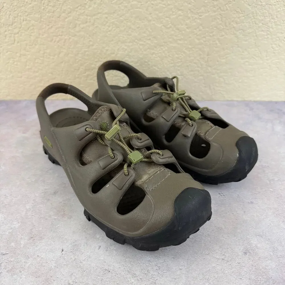 Crocs Trailbreak Hiking Sandals Womens 9 Mens 7 Green Water Shoes Closed Toe
